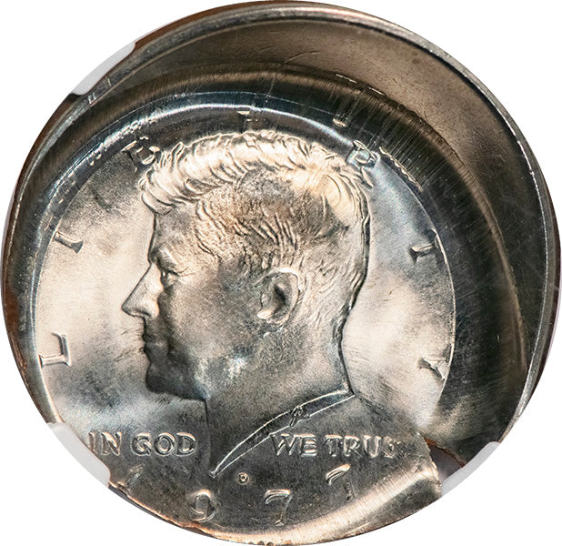 (6732) 1977-D 50C NGC MS67 Mint Error obverse