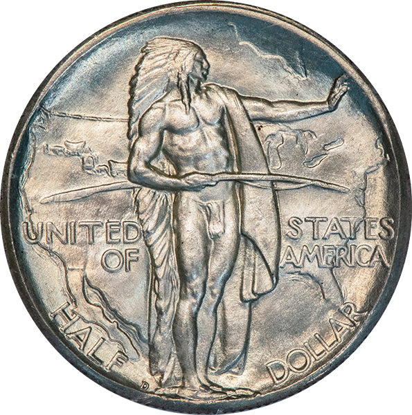 (9343) 1933-D 50C PCGS MS64 Gold CAC Oregon obverse