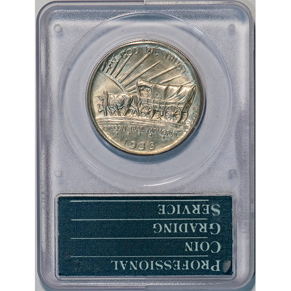 (9343) 1933-D 50C PCGS MS64 Gold CAC Oregon reverse slab