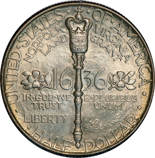(9337) 1936 50C PCGS MS66 Gold CAC Norfolk reverse