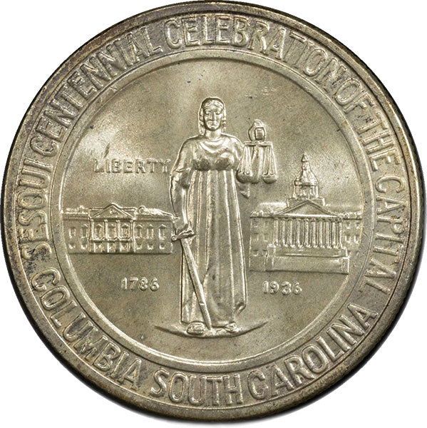 (9291) 1936 50C PCGS MS67 CAC Columbia obverse