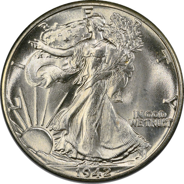 (6614) 1942 50C PCGS MS67 CAC Walker obverse