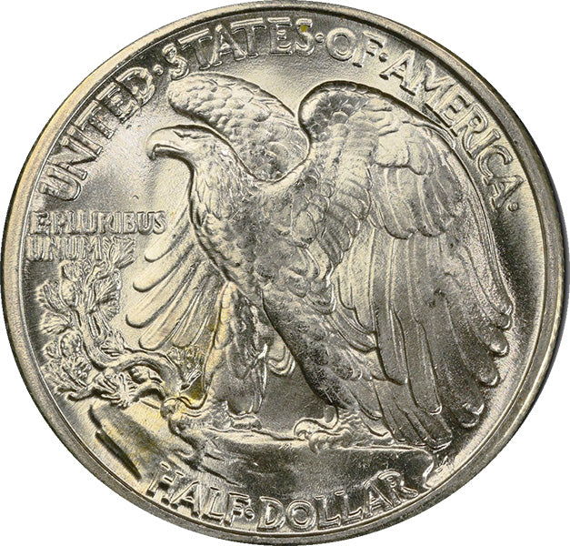 (6614) 1942 50C PCGS MS67 CAC Walker reverse