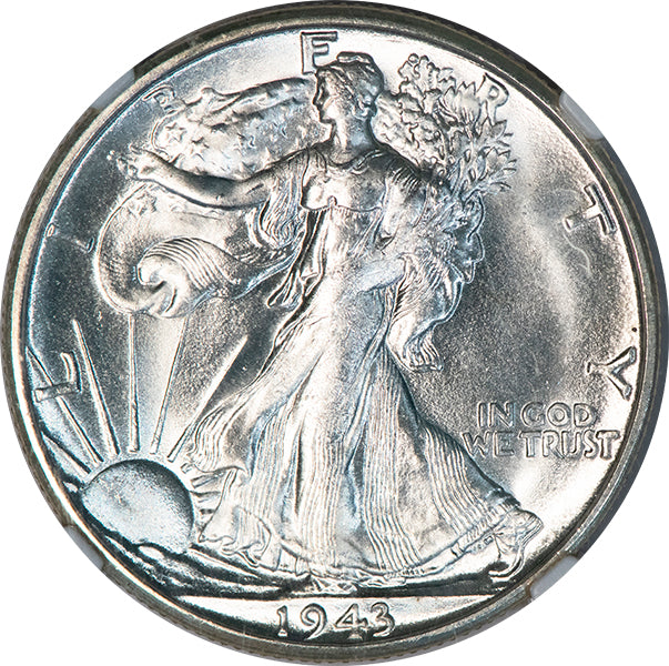 (6620) 1943-S 50C NGC MS67 Walker obverse