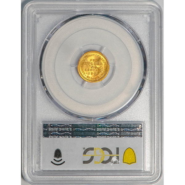 (7443) 1903 G$1 PCGS MS67 Jefferson reverse slab