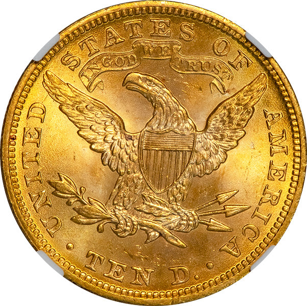 (8747) 1901 $10 NGC MS66 Liberty reverse