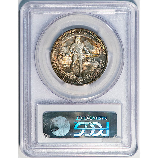 1925 50C Vancouver PCGS MS65 CAC reverse slab