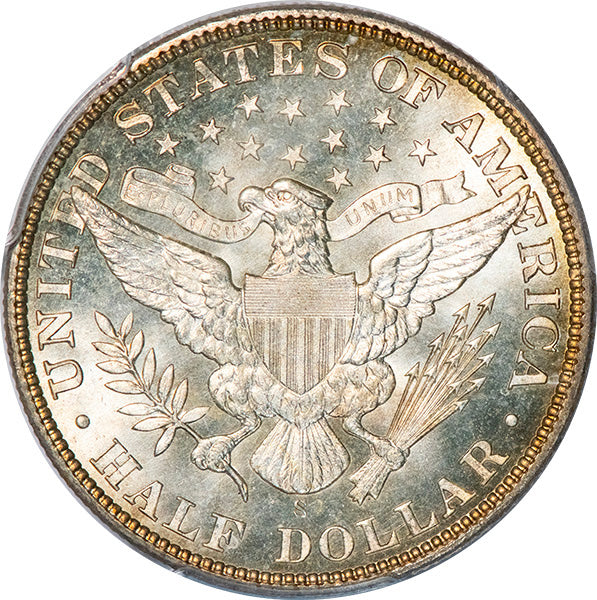 1910-S Barber Half reverse