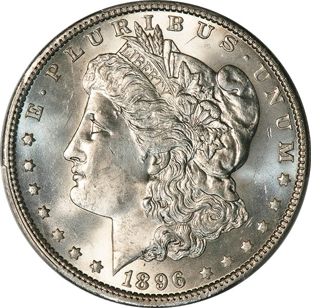 1896-O Morgan silver dollar obverse