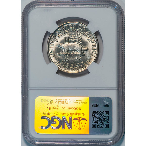 (9447) 1936 50C NGC MS66+ Wisconsin reverse slab