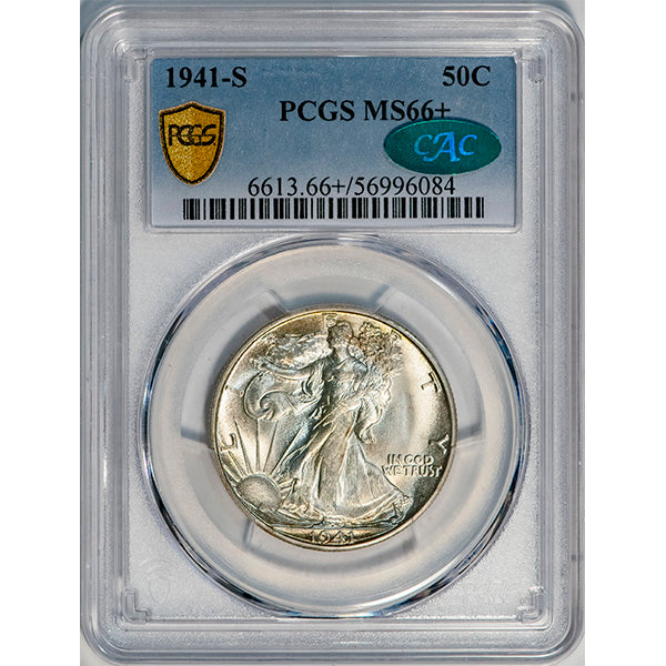 (6613) 1941-S 50C PCGS MS66+ CAC Walker slab