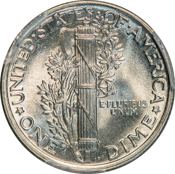 (4923) 1919 10C PCGS MS66+FB CAC reverse