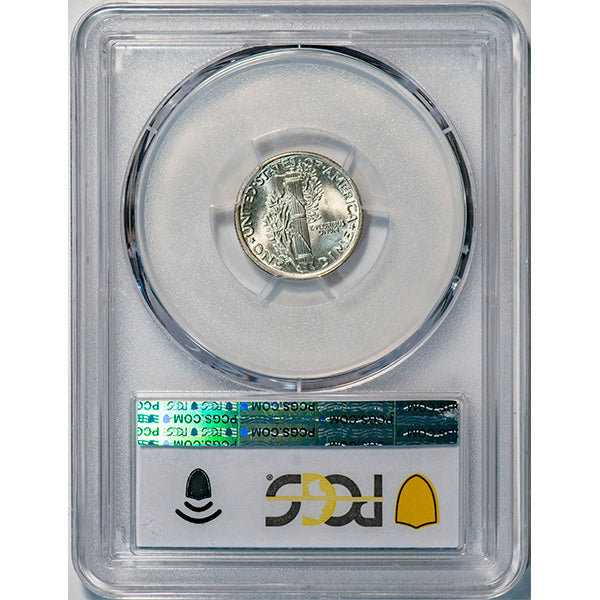 (4923) 1919 10C PCGS MS66+FB CAC reverse slab