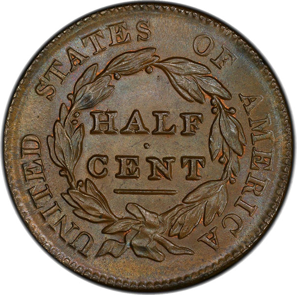 (1153) 1829 1/2C PCGS MS66BN CAC Liberty reverse