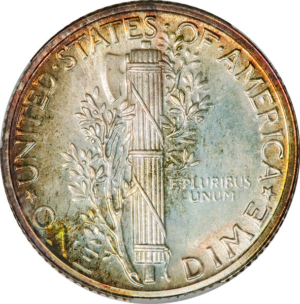 (5077) 1942 10C CACG PR68 CAC Mercury reverse