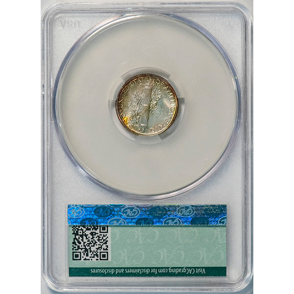 (5077) 1942 10C CACG PR68 CAC Mercury reverse slab