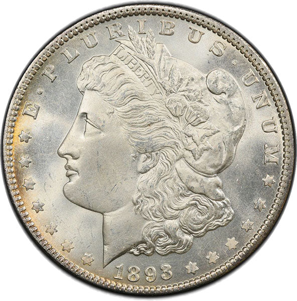 (7220) 1893 $1 PCGS MS65 Morgan obverse
