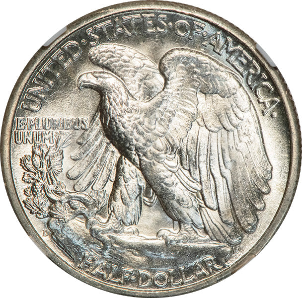 (6628) 1945-D 50C NGC MS67 Walker reverse