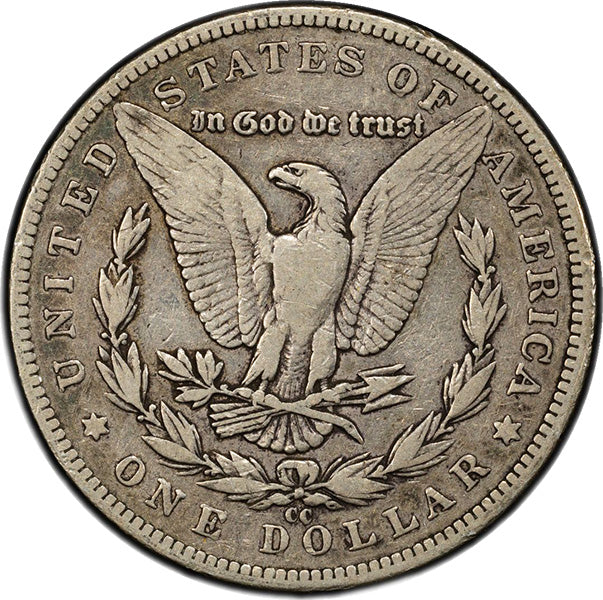 (7190) 1889-CC $1 PCGS F15 CAC Morgan reverse