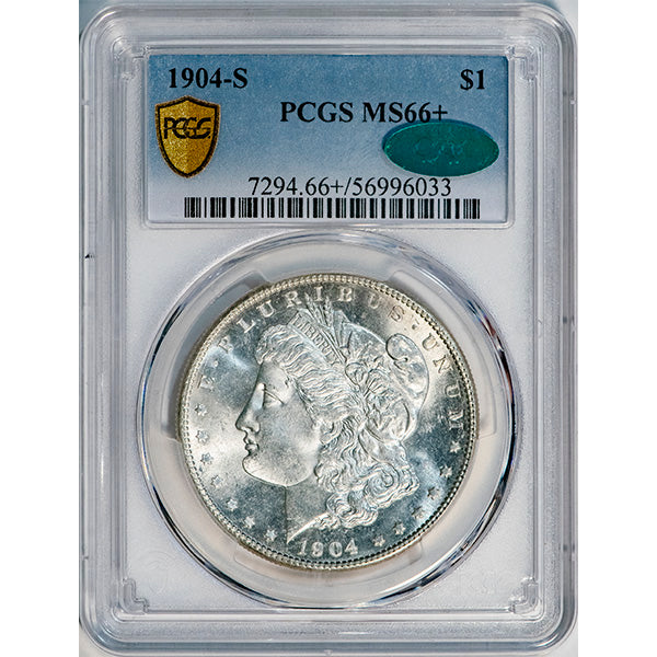(7294) 1904-S $1 PCGS MS66+ CAC Morgan slab