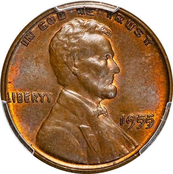 (2825) 1955 1C PCGS MS64BN CAC Doubled Die Obverse obverse