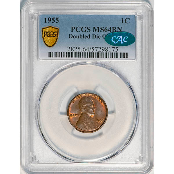 (2825) 1955 1C PCGS MS64BN CAC
