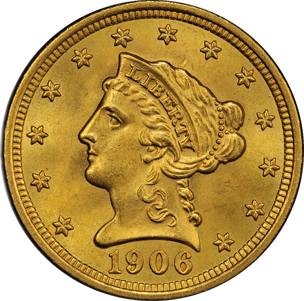(7858) 1906 $2.50 PCGS MS65+ CAC Liberty obverse
