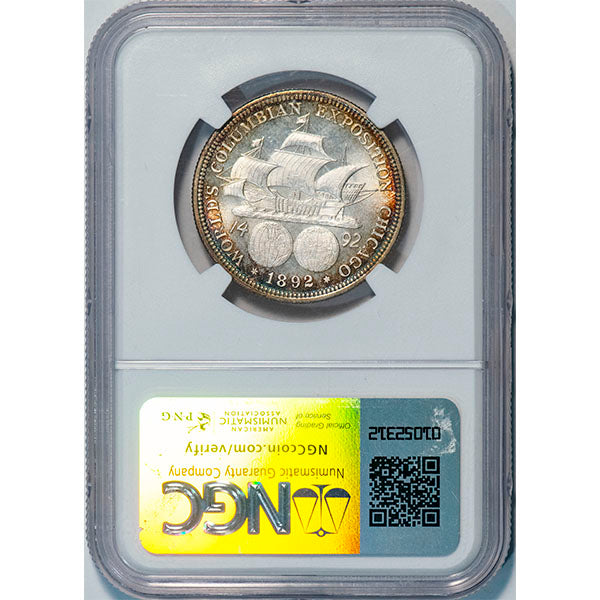 (9296) 1892 50C NGC MS66PL Columbian reverse slab
