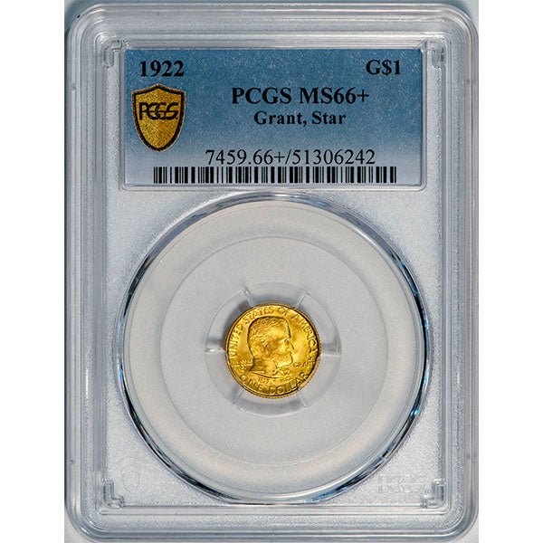 (7459) 1922 G$1 PCGS MS66+ Grant Star slab