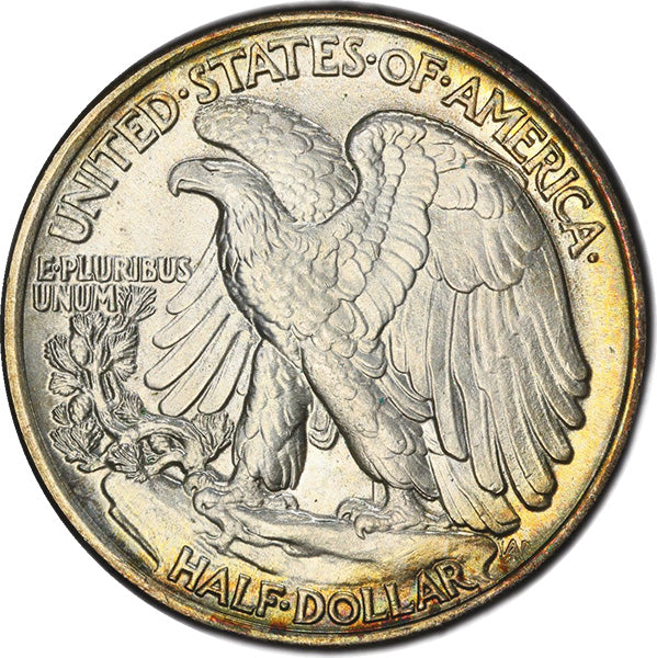 (6613) 1943 50C PCGS MS65 CAC Walker reverse