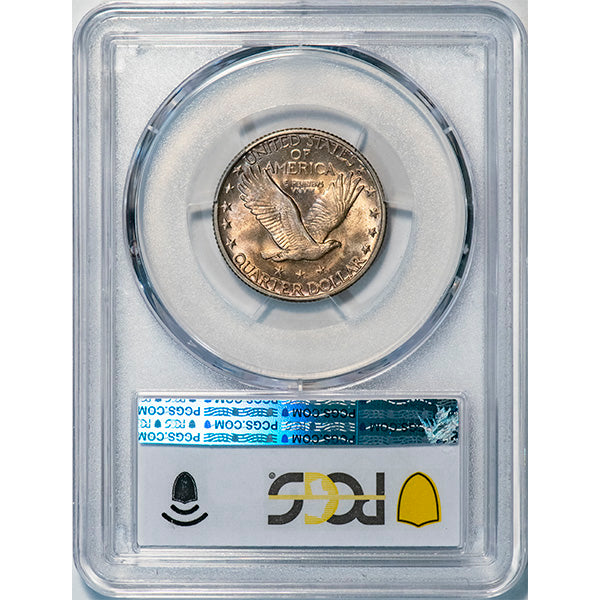 (5761) 1927 25C PCGS MS64FH SLQ reverse slab