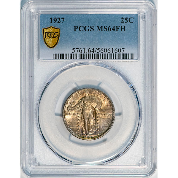 (5761) 1927 25C PCGS MS64FH SLQ slab