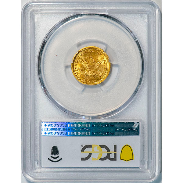 (7845) 1893 $2.50 PCGS MS65 Liberty reverse slab