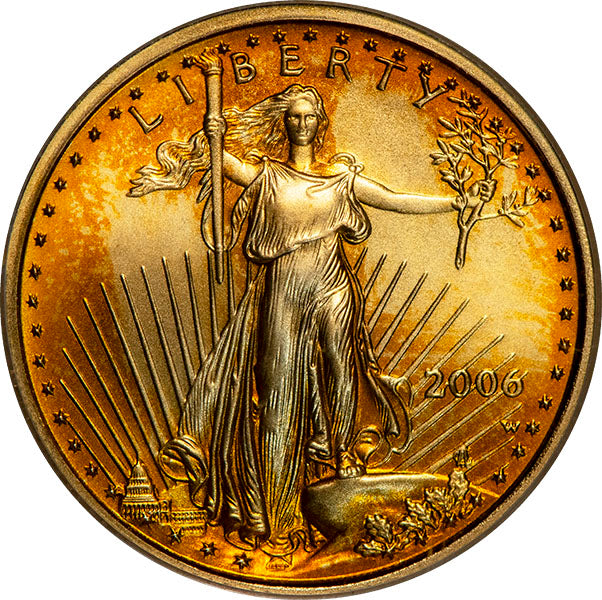 (8901) 2006-W $10 PCGS MS70 Eagle obverse