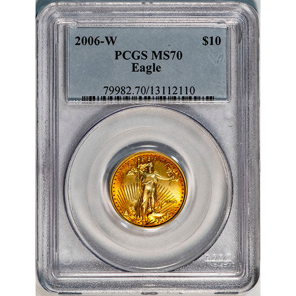 (8901) 2006-W $10 PCGS MS70 Eagle slab