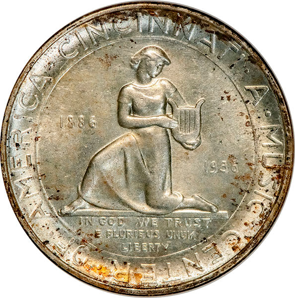(9283) 1936 50C NGC MS61 Gold CAC Cincinnati reverse