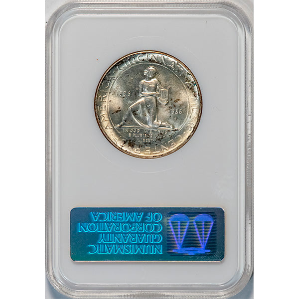 (9285) 1936-S 50C NGC MS61 CAC Cincinnati reverse slab