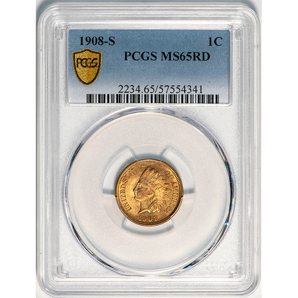 (2234) 1908-S 1C PCGS MS65RD