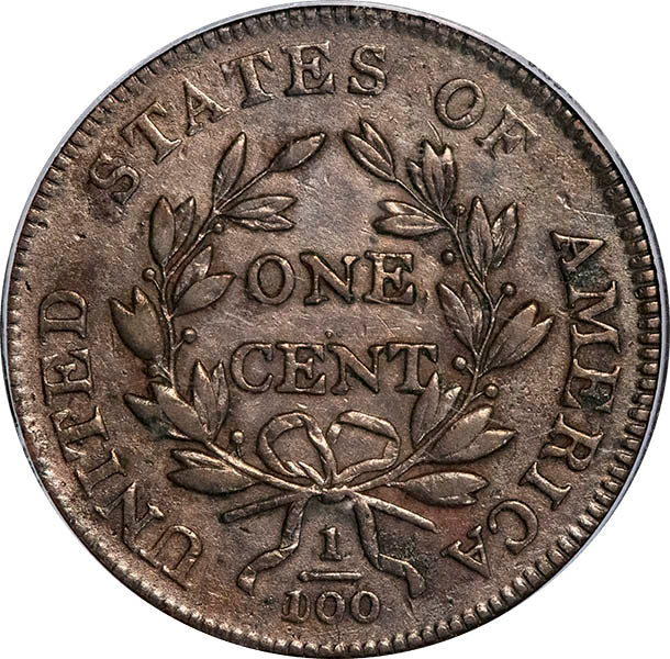 (1467) 1801 1C PCGS XF45 100/000 reverse
