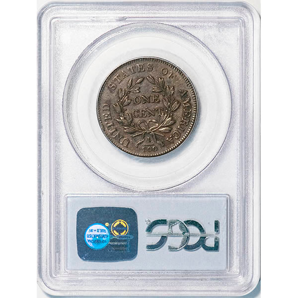 (1467) 1801 1C PCGS XF45 100/000 reverse slab