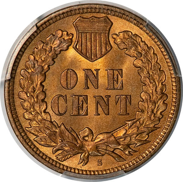 (2239) 1909-S 1C Indian PCGS MS64RB CAC