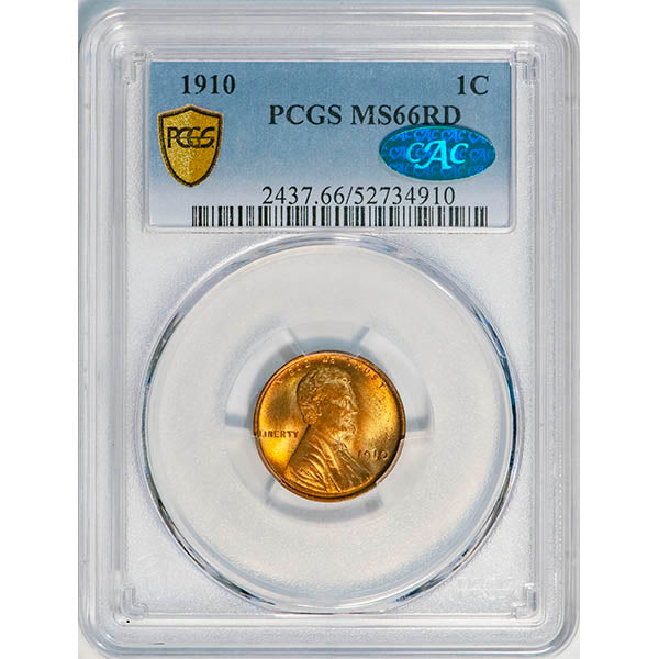 (2437) 1910 1C PCGS MS66RD CAC