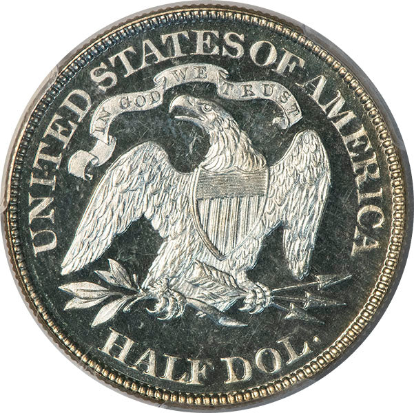 (6448) 1887 50C PCGS PR66+DCAM CAC