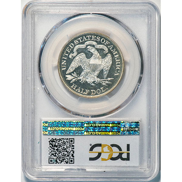 (6448) 1887 50C PCGS PR66+DCAM CAC