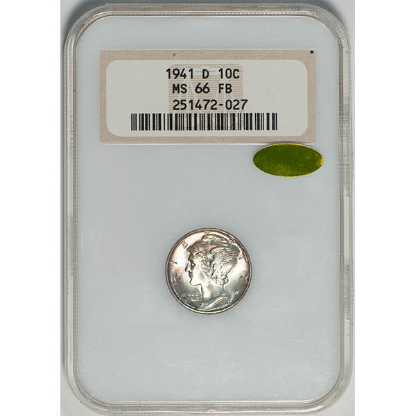 (5031) 1941-D 10C NGC MS66FB Gold CAC