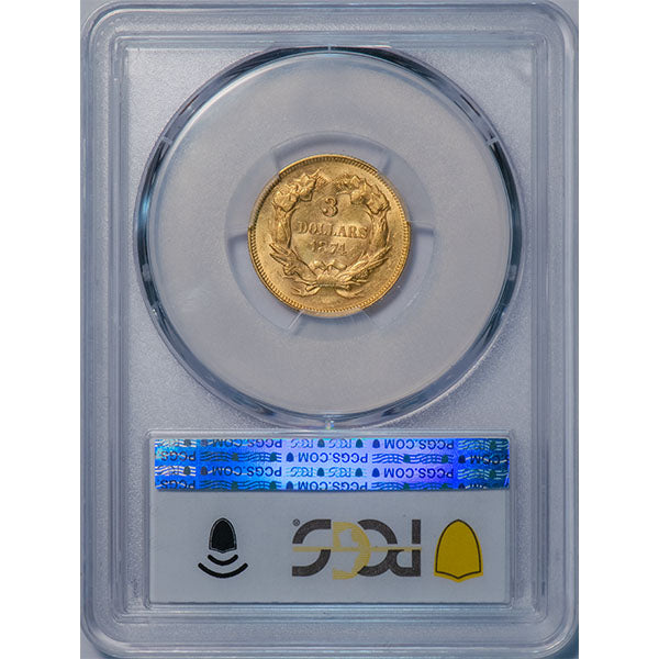 (7998) 1874 $3 PCGS MS61