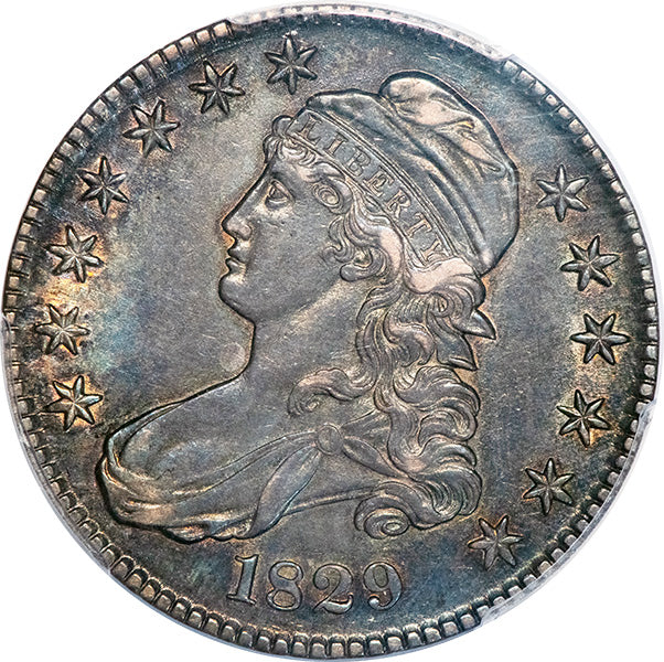 (6154) 1829 50C PCGS AU53 Bust Half obverse