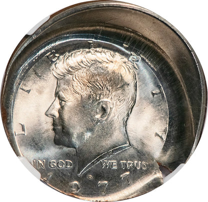 (6732) 1977-D 50C NGC MS67 Mint Error obverse