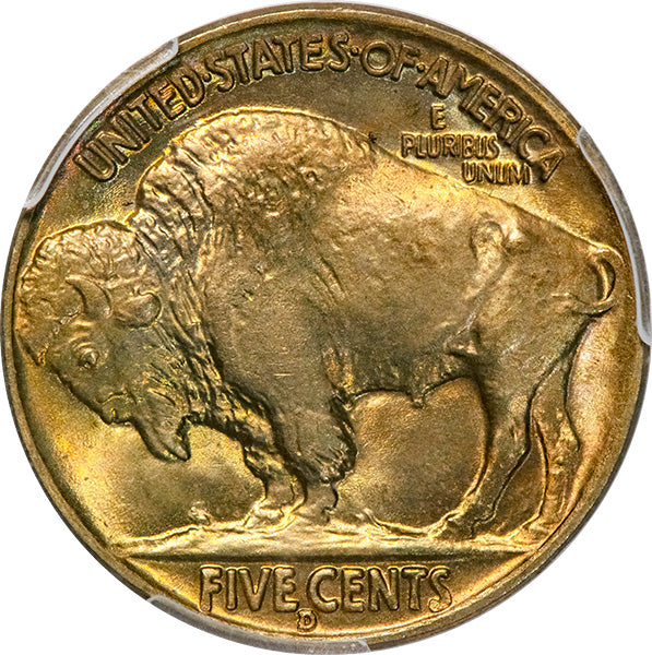 (3985) 1938-D/S 5C PCGS MS67+ Buffalo reverse