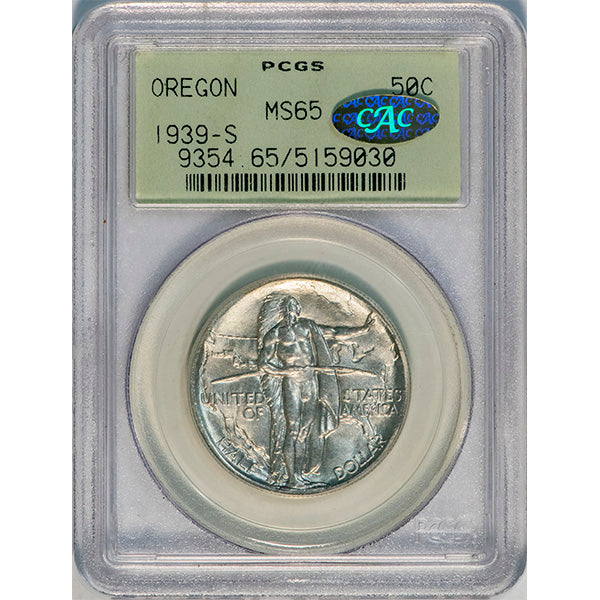 SET OF 3 1939 PDS Oregon PCGS 64&65 Gold CAC Lot